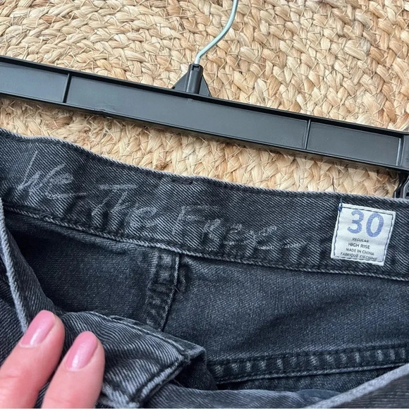 FREE PEOPLE Black Blossom Rigid High Rise Jean 30 - Picture 4 of 5